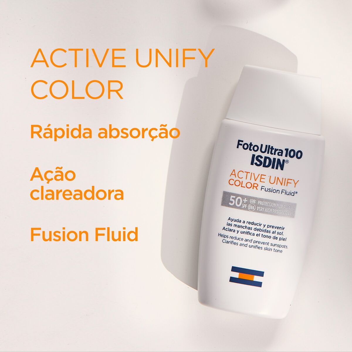 Protetor Solar e Clareador Facial ISDIN Active Unify FPS 99 com cor - 50ml - Imagem 2